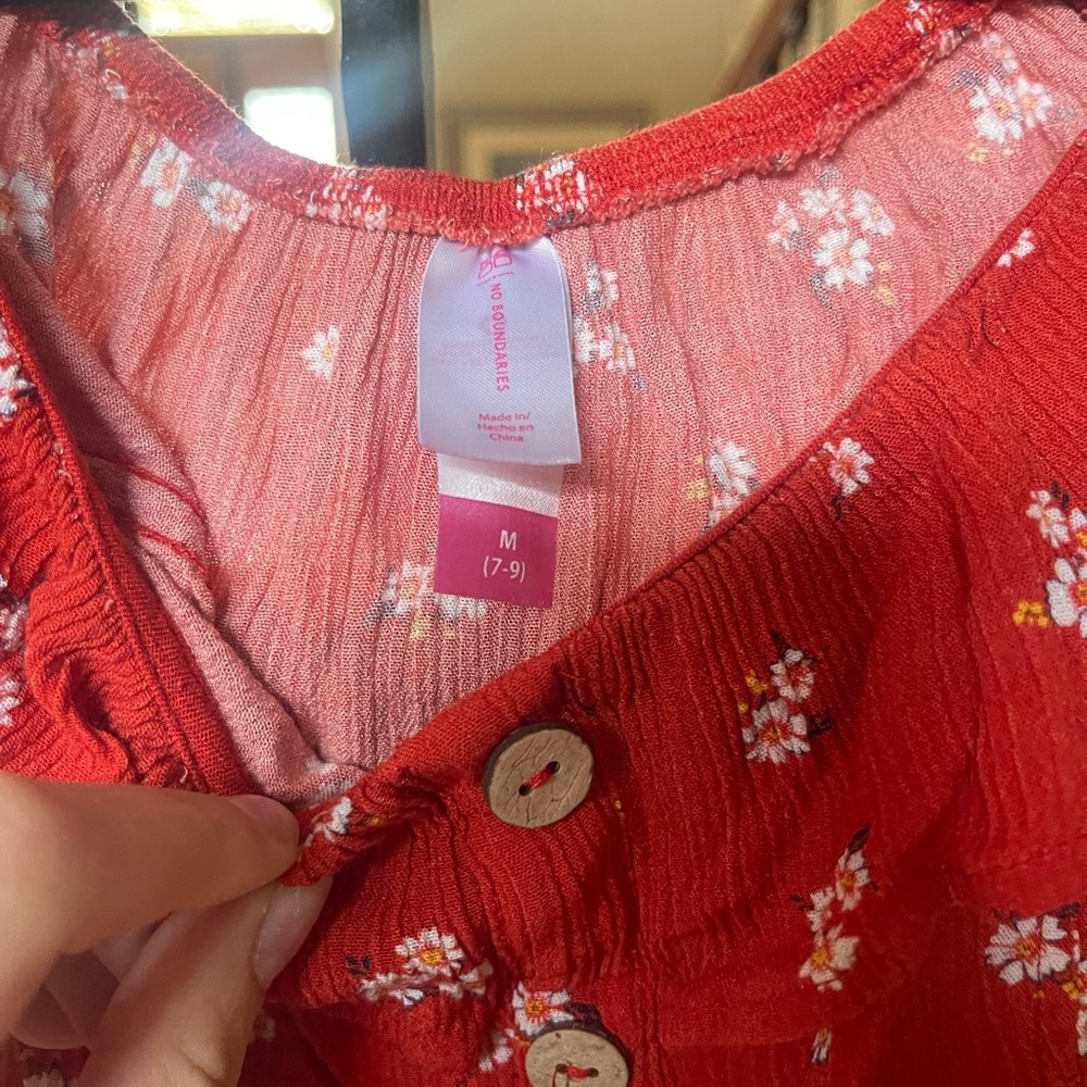 NOBO red flower off the shoulder blouse - Picture 2 of 3